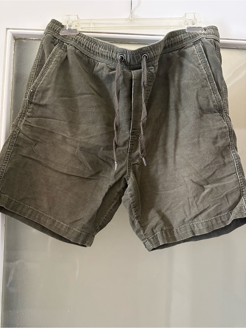 Men's Cotton On Green Corduroy Casual Drawstring Shorts